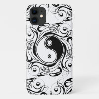 Symbole Yin & Yang Tatouage Noir et Blanc