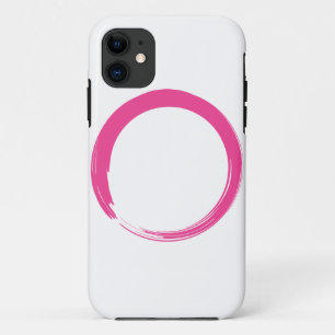 Coque iPhone 11 Symbole zen rose / Cercle Enso
