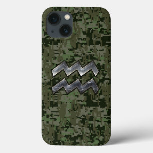 Etui iPhone Case-Mate Symbole Zodiaque Aquarius sur le camouflage numéri