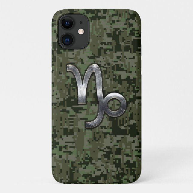 Coques Case-Mate iPhone SYMBOLE Zodiaque Capricorne Camouflage boisé (Dos)