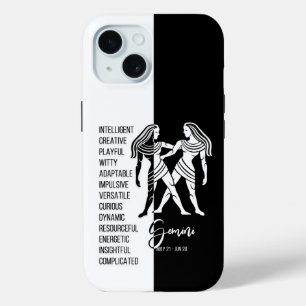 Coque Pour iPhone 15 SYMBOLE Zodiaque Gemini