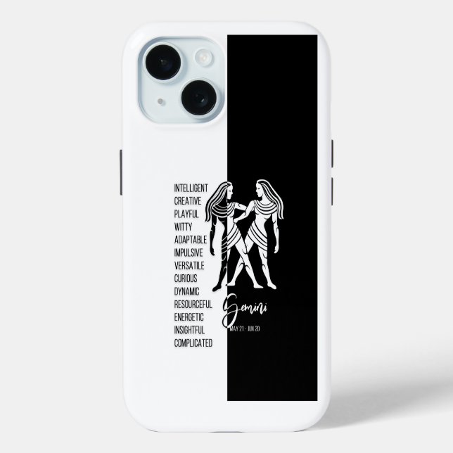 Coques Case-Mate iPhone SYMBOLE Zodiaque Gemini (Verso)