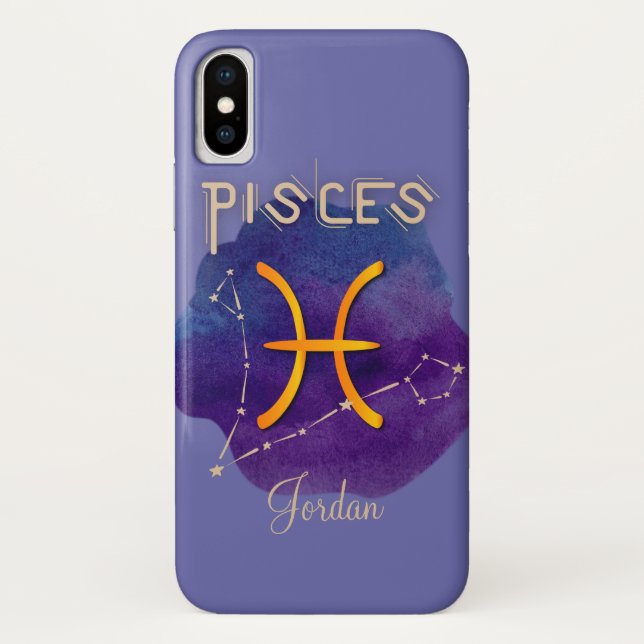 Coques Case-Mate iPhone Symbole zodiaque personnalisé Poissons Constellati (Dos)