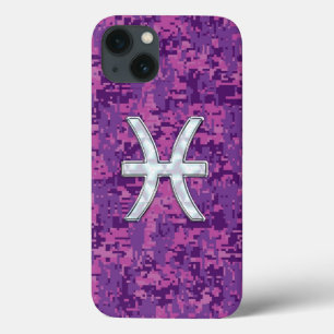iPhone 13 Coque SYMBOLE Zodiaque Pisces Camouflage numérique Fuchs