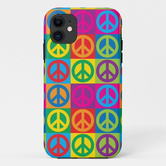 Coques Case-Mate iPhone Symboles de paix d'art de bruit (Dos)