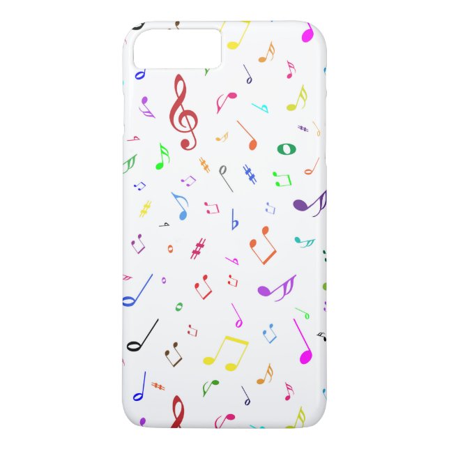 Coques Case-Mate iPhone Symboles musicaux dans des couleurs d'arc-en-ciel (Dos)