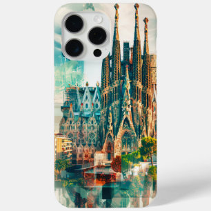 Coque iPhone 15 Pro Max Symphonie de Barcelone : Sagrada Familia