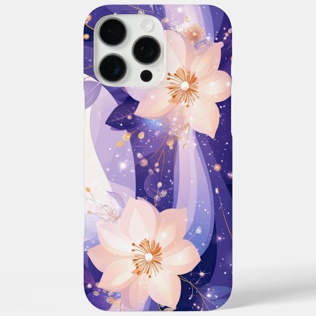 Coques Case-Mate iPhone Symphonie de fleurs céleste (Verso)