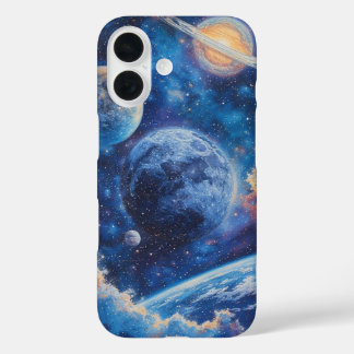 Coques iPhone 16 Symphonie Sapphire Planet