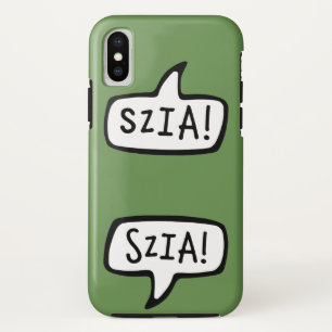 Case-Mate iPhone Case SZIA ! Bulle de discours de voeux en hongrois