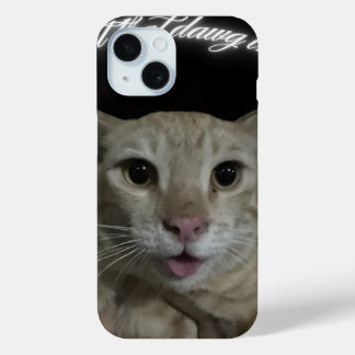 Coque Pour iPhone 15 T-shirt chat