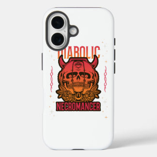 Coques iPhone 16 T-shirt crâne gothique d'Halloween