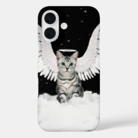 Tabby Cat Guardian Angel avec ailes