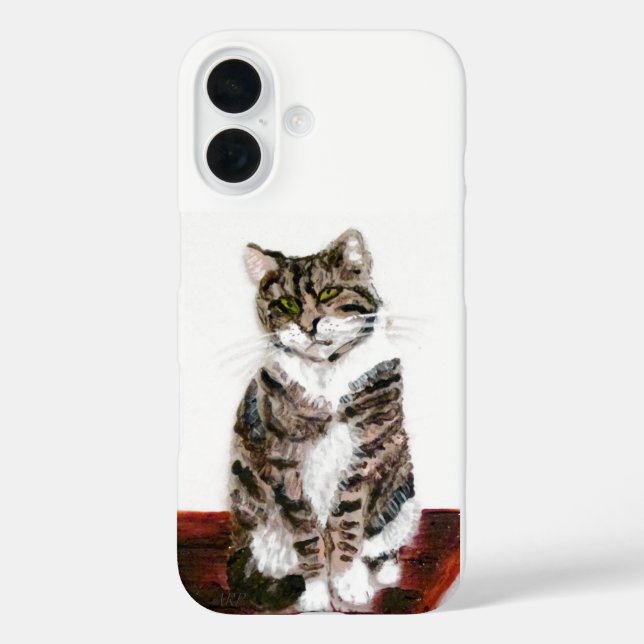 Coques Case-Mate iPhone Tabby Chat Kitty Painting (Verso)