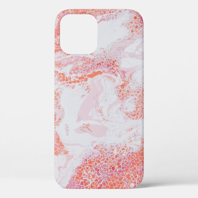 Coques Case-Mate iPhone Tableau abstrait bleu et blanc (Verso)