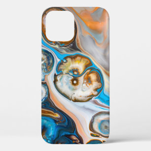 Case-Mate iPhone Case Tableau abstrait bleu et blanc