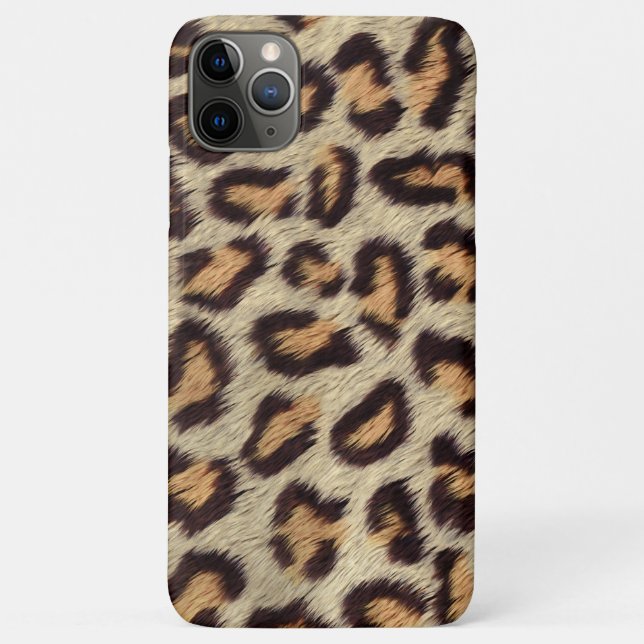 Coques Case-Mate iPhone Taches Brown leopard fausse fourrure (Dos)