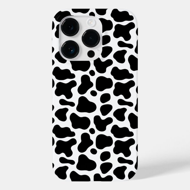 Coques Case-Mate iPhone taches noires et blanches, motif de vache (Verso)