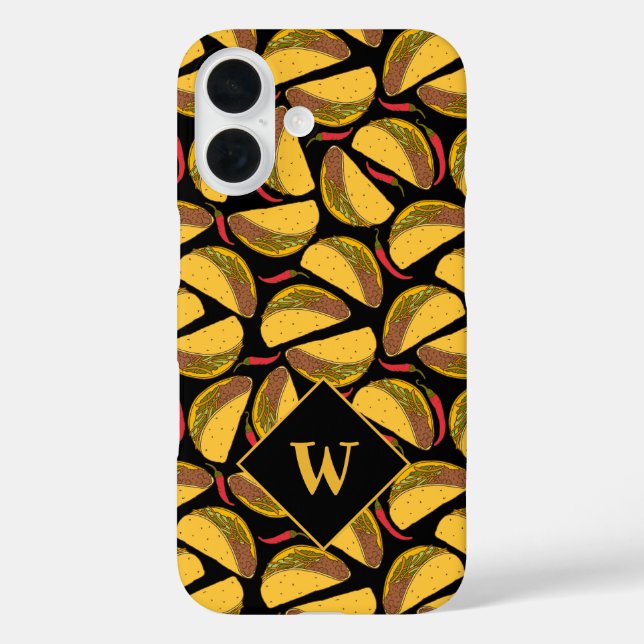 Coques Case-Mate iPhone Tacos and Chillies Mexican Food Pattern (Verso)