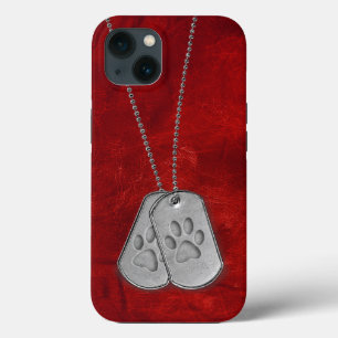 Case-Mate iPhone Case Tags de chien militaire avec Empreintes de pattes