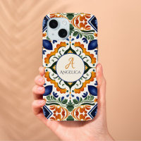 Talavera Azulejo vintage carreaux mexicains monogr
