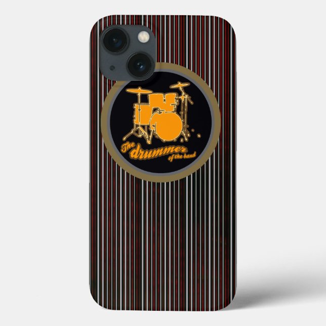 Coques Case-Mate iPhone tambour jaune rayé (Verso)
