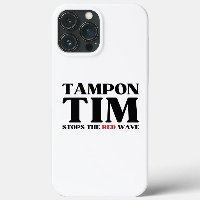 Coques Case-Mate iPhone Tampon Tim Arrêtera Le Red Wave-Tim Walz 2024 (Verso)