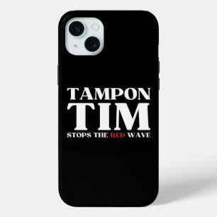 Coque iPhone 15 Mini Tampon Tim Arrêtera Le Red Wave-Tim Walz 2024