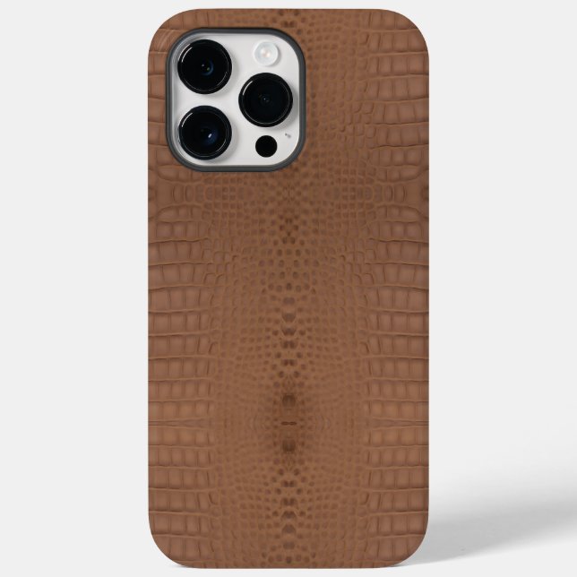 Coques Case-Mate iPhone Tan Alligator Texture Imprimer (Verso)