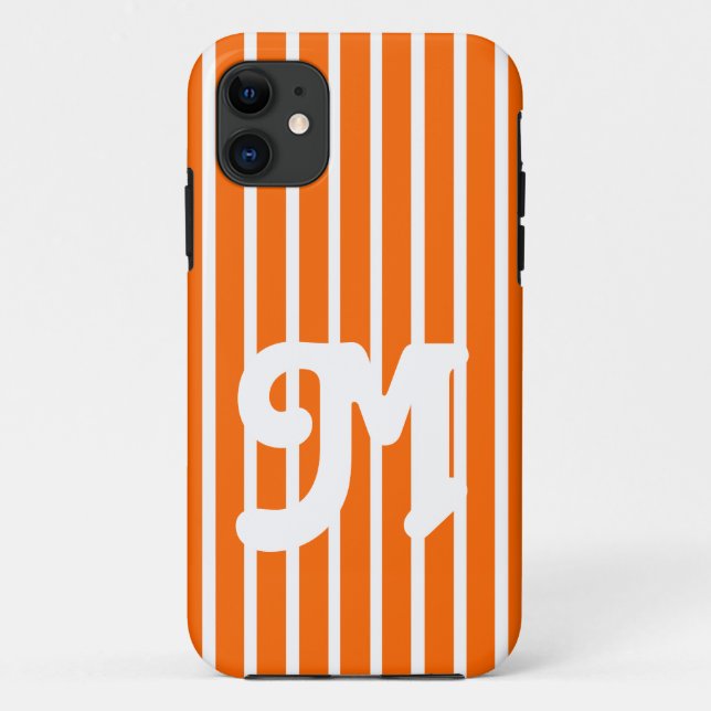 Coques Case-Mate iPhone Tangerine Poppy Safari Stripe (Dos)