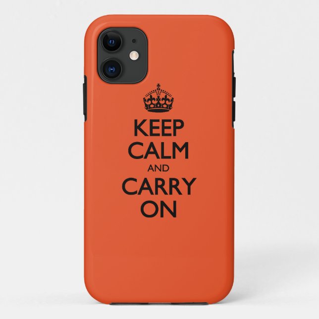 Coques Case-Mate iPhone Tangerine Tango Restez Calme Et Continuez (Dos)