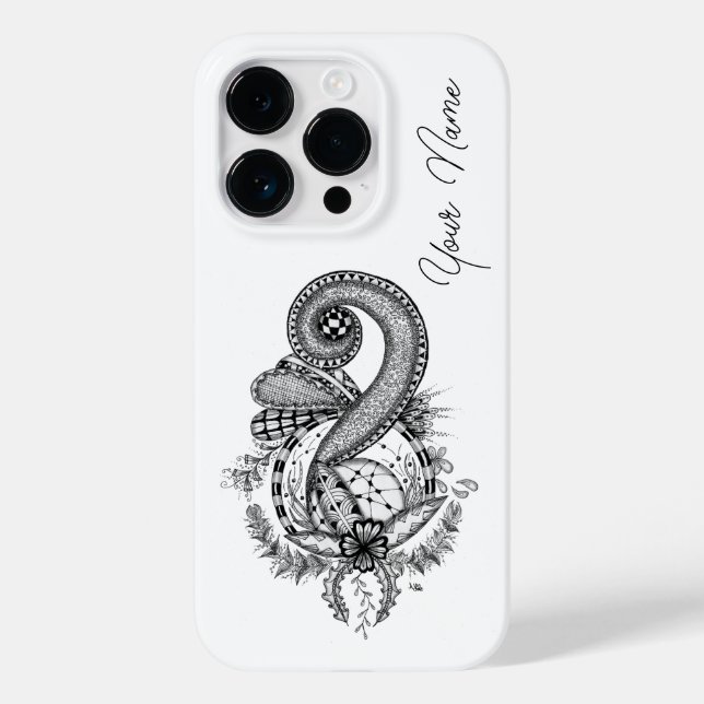 Coques Case-Mate iPhone Tangle Art : Motif floral - (Verso)