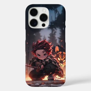 Coques iPhone 16 Pro Tanjiro Kamado Tueur de Démons Chibi