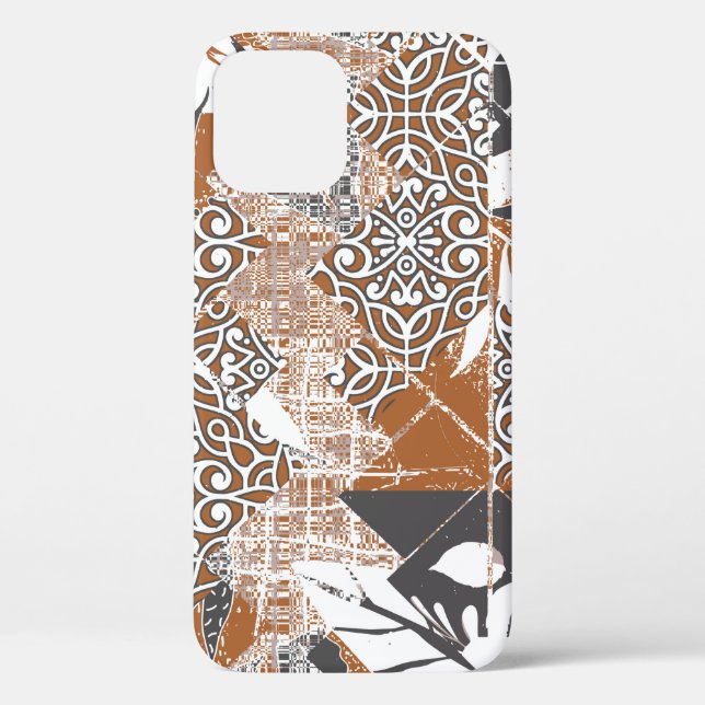 Coques Case-Mate iPhone Tapa tissu tribal de style hawaïen abstrait patchw (Verso)