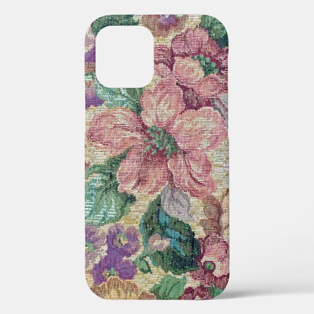 Coques Case-Mate iPhone tapisserie florale rétro (Verso)