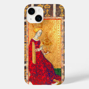 COQUE POUR iPhone 14 TAROTES DE RENAISSANCE ANTIQUE / REINE DES TASSE
