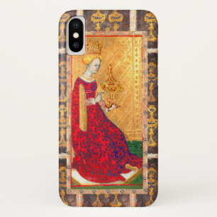 COQUE iPhone X   TAROTES DE RENAISSANCE ANTIQUE / REINE DES TASSE