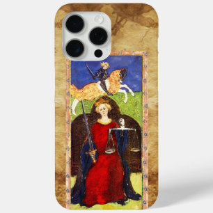 COQUE iPhone 15 PRO MAX TAROTS DE RENAISSANCE ANTIQUE 8 / JUSTICE