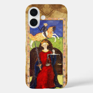 COQUES iPhone 16 TAROTS DE RENAISSANCE ANTIQUE 8 / JUSTICE