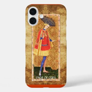COQUES iPhone 16 PLUS TAROTS DE RENAISSANCE ANTIQUE / PAGE DES TASSES