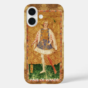 COQUES iPhone 16  TAROTS DE RENAISSANCE ANTIQUE / PAGE DES WANDS
