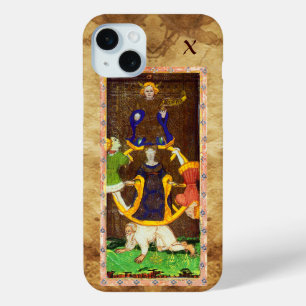 COQUE iPhone 15 MINI TAROTS RENAISSANCE ANTIQUES 10 / ROUE DE LA FORTUN