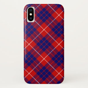 Etui iPhone Case-Mate tartan Hamilton rouge bleu violet carreau