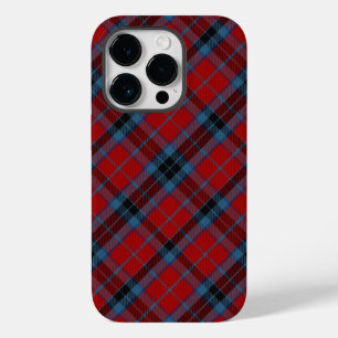 Coque Pour iPhone 14 Pro Tartan MacTavish rouge et bleu plaid