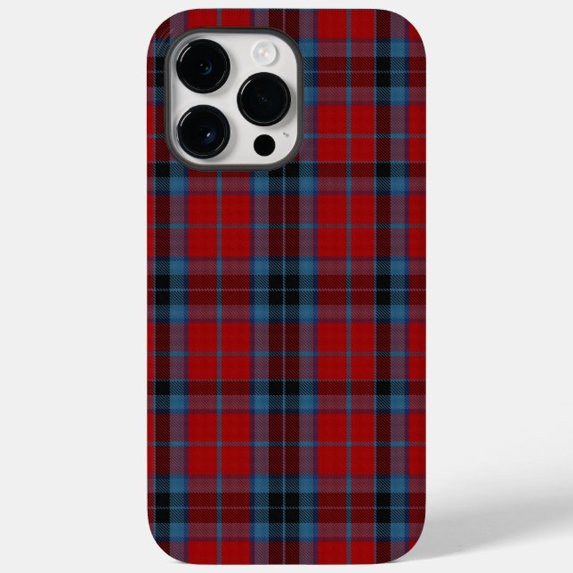 Coques Case-Mate iPhone Tartan MacTavish rouge et bleu plaid (Verso)