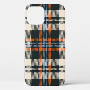 Case-Mate iPhone Case Tartan plaid automne motif en noir, orange, bleu