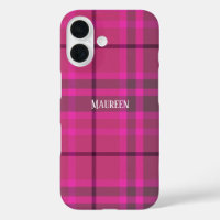 Tartan préppant rose et violet