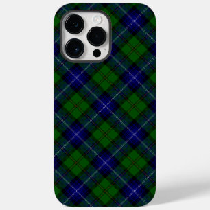 Coque Pour Pour iPhone 14 Pro Max Tartan Urquhart bleu vert plaid