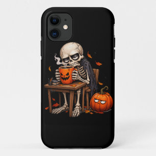 Case-Mate iPhone Case Tasse de Squelette Buvant une Citrouille Halloween