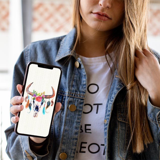 Coques Case-Mate iPhone Taureau Avec Fleurs (Créateur téléchargé)